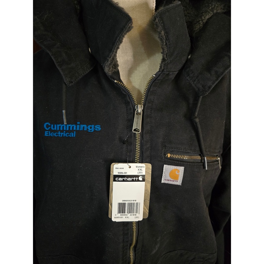 NWT Carhartt Womens XXL Black Sierra Sherpa Lined Hooded Jacket 100815-001 - Picture 5 of 11